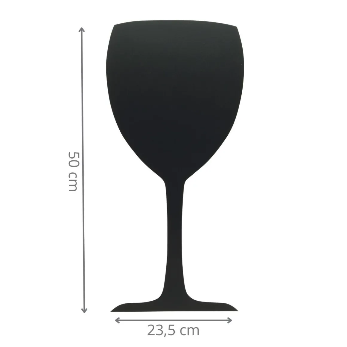 Ardoise murale en forme de verre