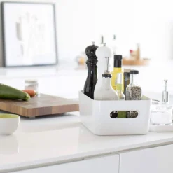 Bac de rangement blanc S