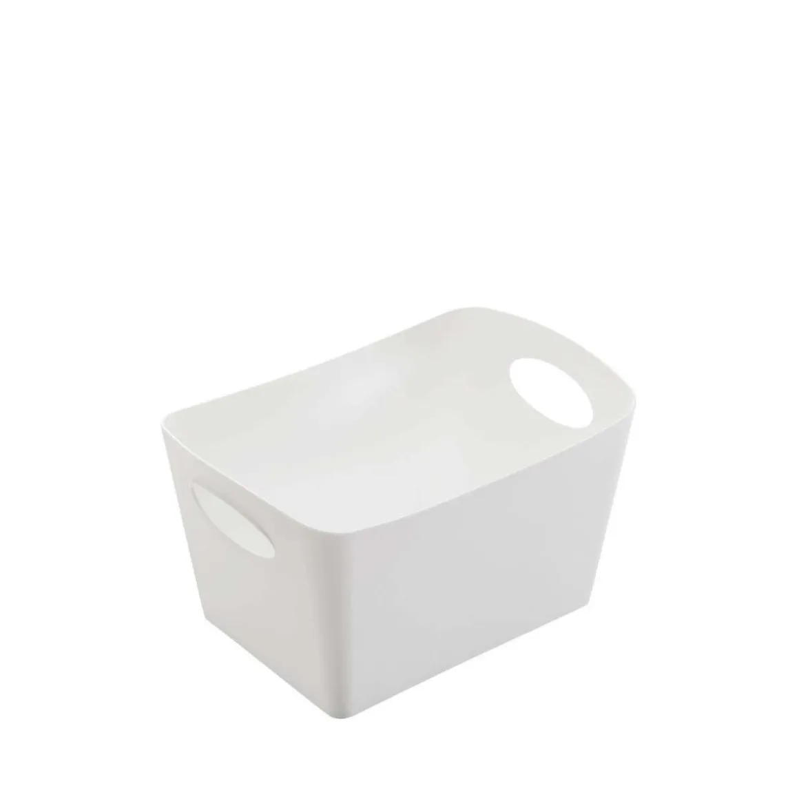 Bac de rangement en plastique blanc