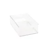 Bac en plastique M transparent et empilable pour organiser placards et tiroirs