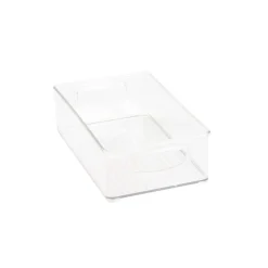 Bac en plastique M transparent et empilable pour organiser placards et tiroirs