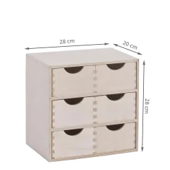 Bloc 6 tiroirs en bois