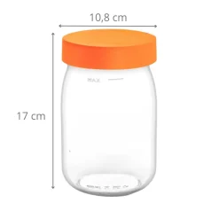 Bocal en verre 1 litre couvercle à vis