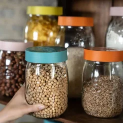 Bocal en verre 1 litre couvercle à vis