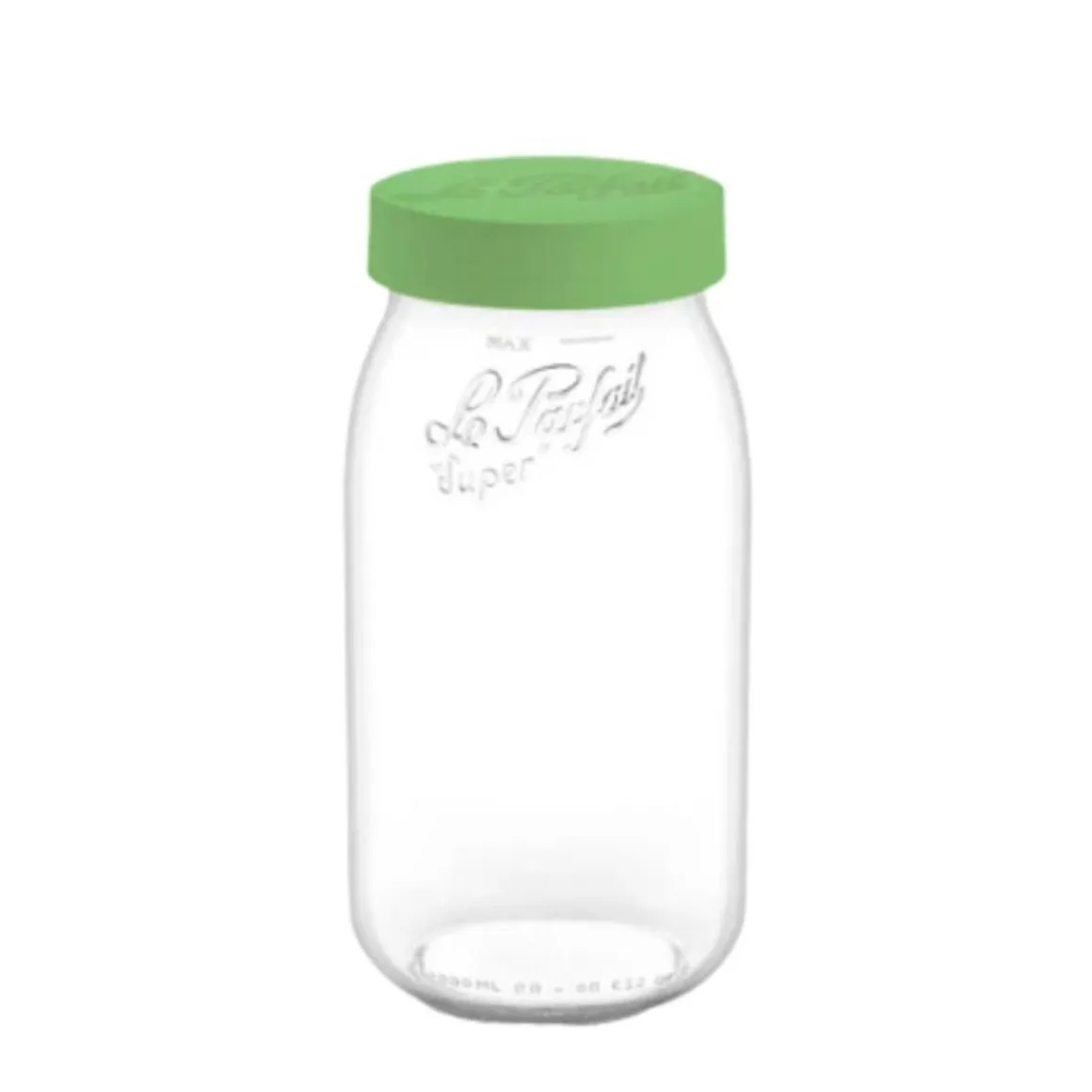 Bocal en verre 3L vert clair