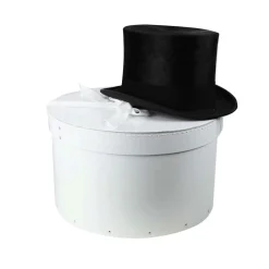 Boîte à chapeaux en carton blanc (M)