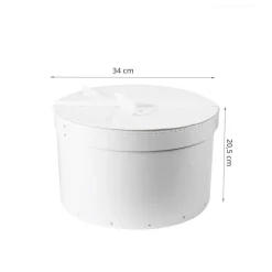 Boîte à chapeaux en carton blanc (M)