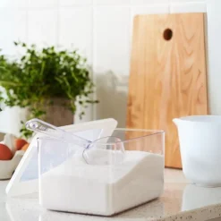 Boîte de rangement alimentaire empilable en plastique 1,65 litres