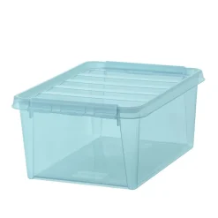 Boîte de rangement en plastique bleu 14 litres