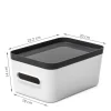 Boîte de rangement en plastique blanc pour cuisine ou salle de bain M