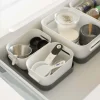Boîte de rangement en plastique blanc pour cuisine ou salle de bain S