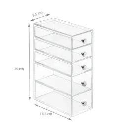 Boîte de rangement maquillage à 5 tiroirs