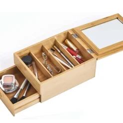 Boîte de rangement maquillage avec miroir