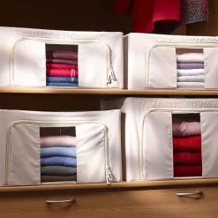 Boîte de rangement pliable avec ouverture avant 44 litres