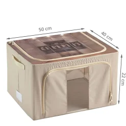 Boîte de rangement pliable avec ouverture avant 44 litres