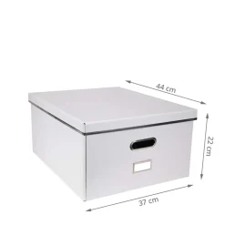 Boîte de stockage en carton avec poignée