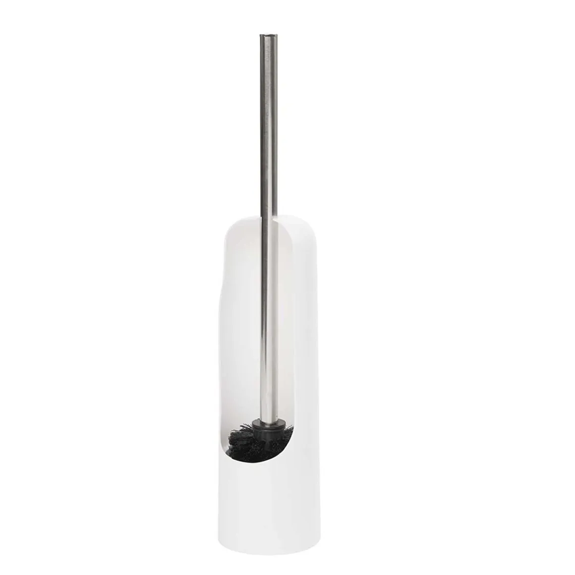 Brosse de toilette blanche à tête noire