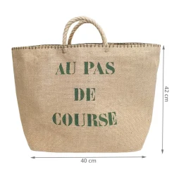 Cabas de courses en toile de jute