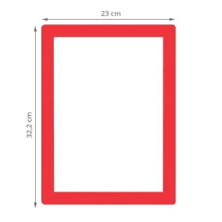 Cadre repositionnable pour document A4 rouge