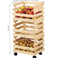 3 cagettes sur roulettes
