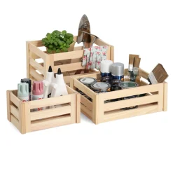 Caisse de rangement démontable en pin (L)