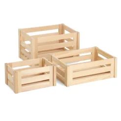 Caisse de rangement démontable en bois (S)