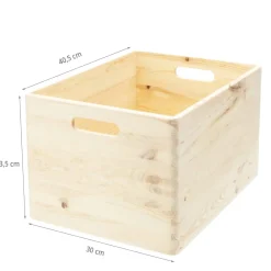 Caisse de rangement en bois. Taille L
