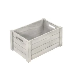 Caisse en bois vieilli. M