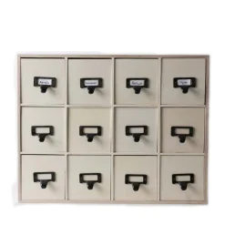 Casier en bois à 12 tiroirs