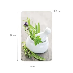 2 couvre-plaques de cuisson avec motif herbes aromatiques