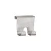Crochet double en inox pour porte