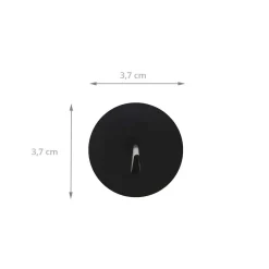 4 crochets noirs aimantés et ronds