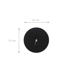 4 crochets noirs aimantés et ronds