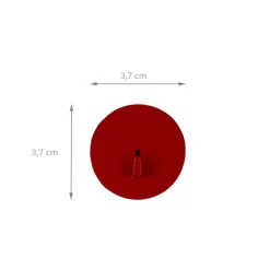 4 crochets rouges aimantés et ronds