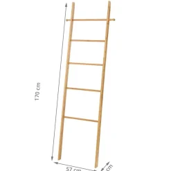 Echelle porte serviettes en bambou