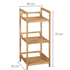 Etagère de salle de bain en bambou