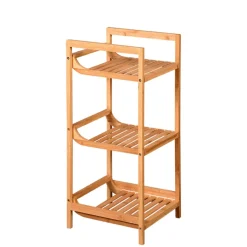 Etagère de salle de bain en bambou