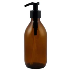 Flacon en verre ambré avec pompe 500 ml