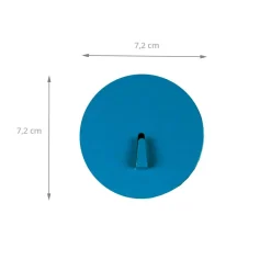 Grand crochet aimanté bleu et rond