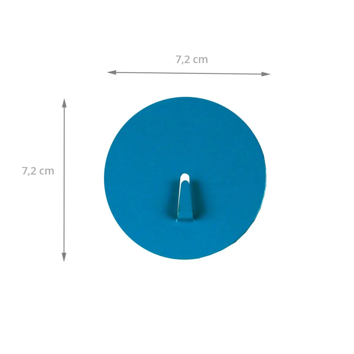 Grand crochet aimanté bleu et rond