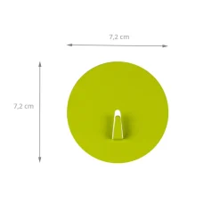 Grand crochet aimanté vert anis et rond