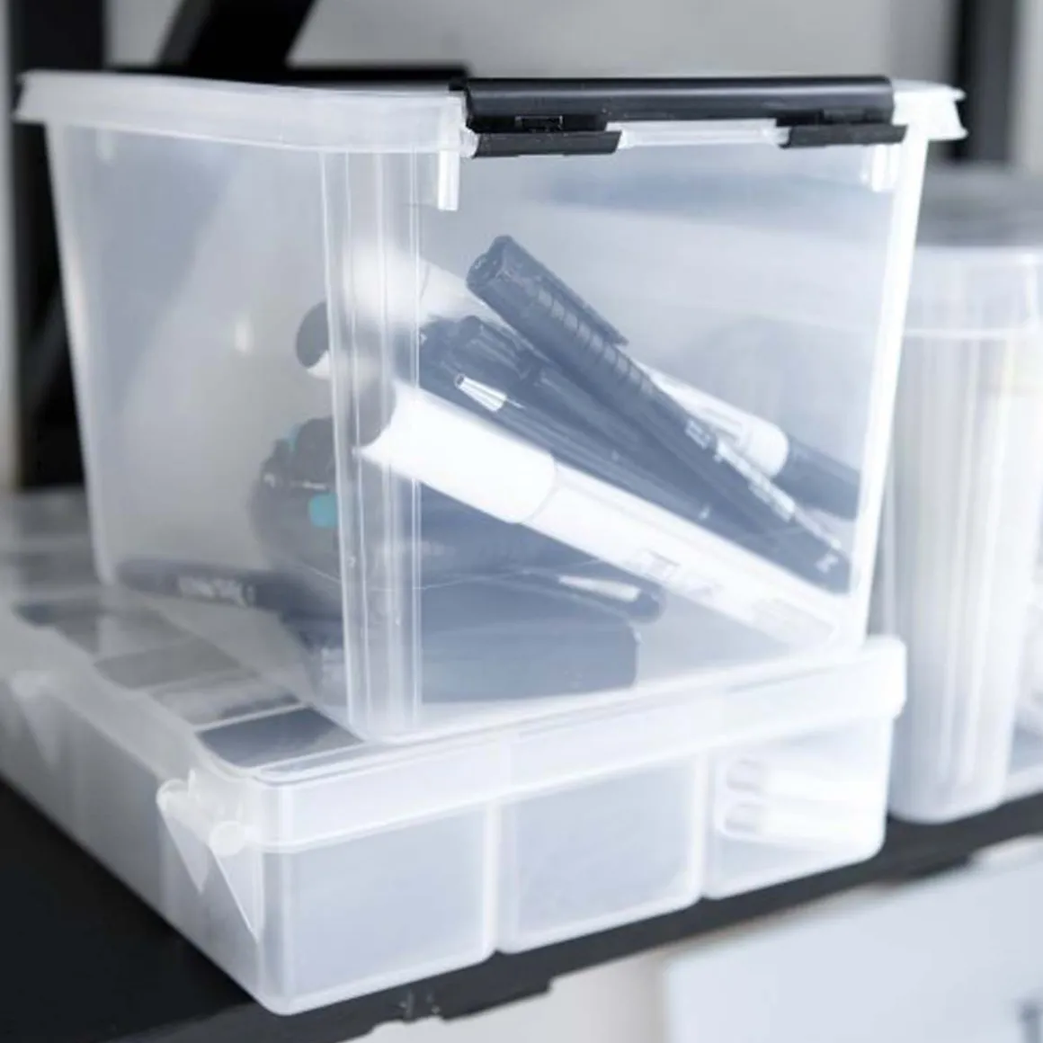 Grande boîte de rangement transparente 47 litres