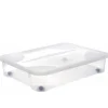 Grande boîte sous le lit à roulettes 60 litres
