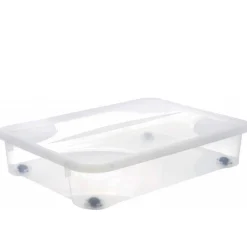 Grande boîte sous le lit à roulettes 60 litres