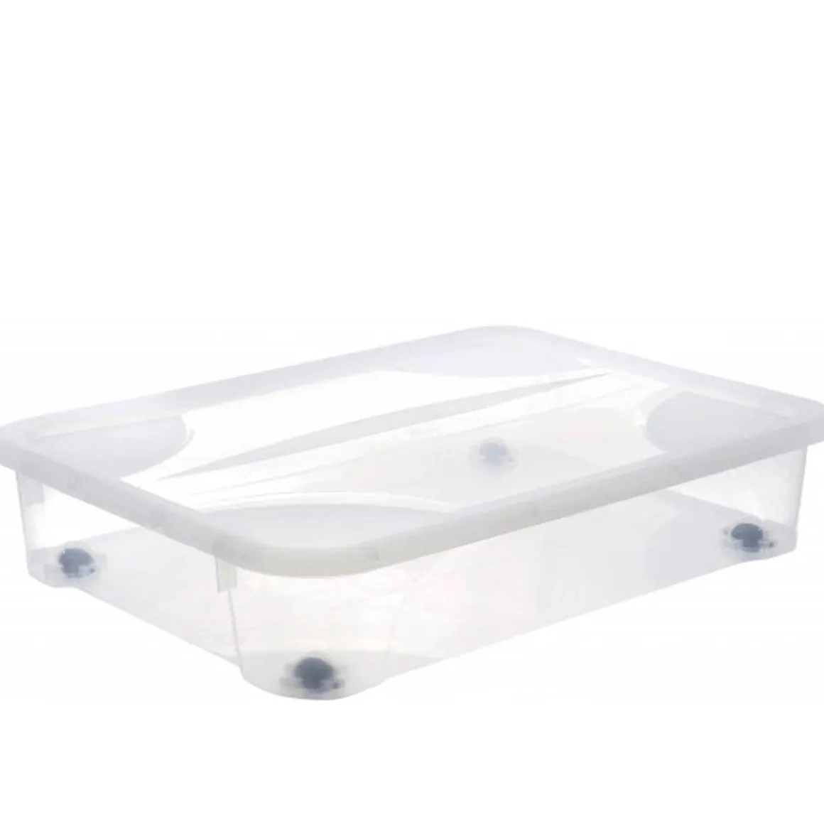 Grande boîte sous le lit à roulettes 60 litres