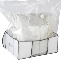 Housse de rangement sous vide blanche avec sangles (L)