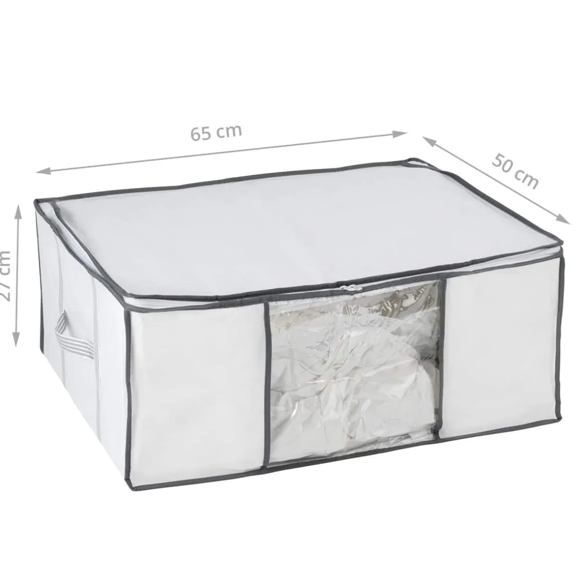 Housse de rangement sous vide blanche avec sangles (L)