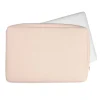 Housse pour ordinateur 15 pouces en simili cuir rose poudré