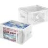 2 housses de rangement rectangulaires blanches