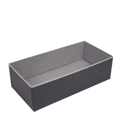 Organisateur de tiroir en carton gris et noir. Taille L